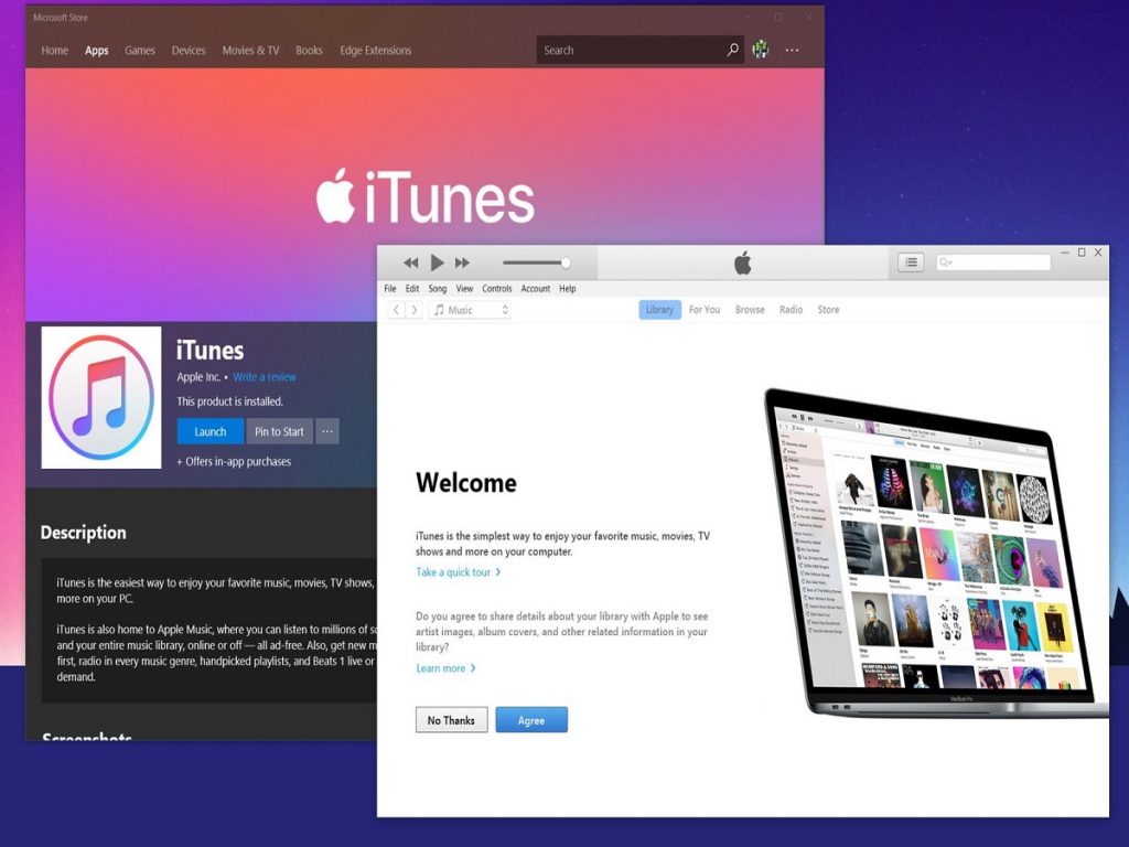 iTunes for Windows available for download from Microsoft Store