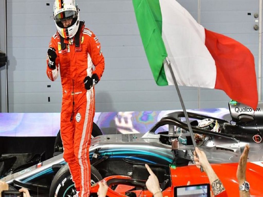 Sebastian Vettel wins F1 Bahrain Grand Prix; Kimi Raikkonen’s car hits mechanic