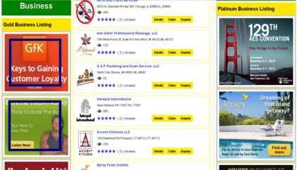 Yellow Listing Left Side Banners