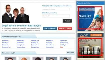 Legal Center Page Right Banners
