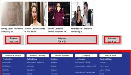 Celebrity Page Footer Banner