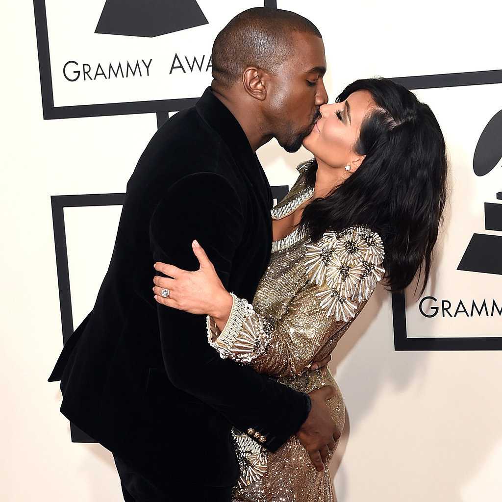 Kanye West Along With Kim Kardashian