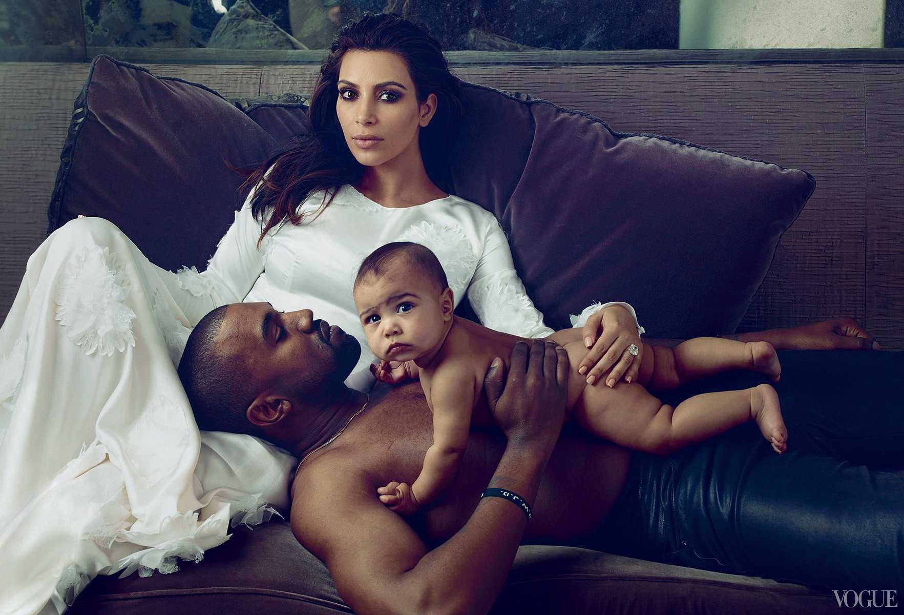 Kanye West And Kim Kardashian Family Pics