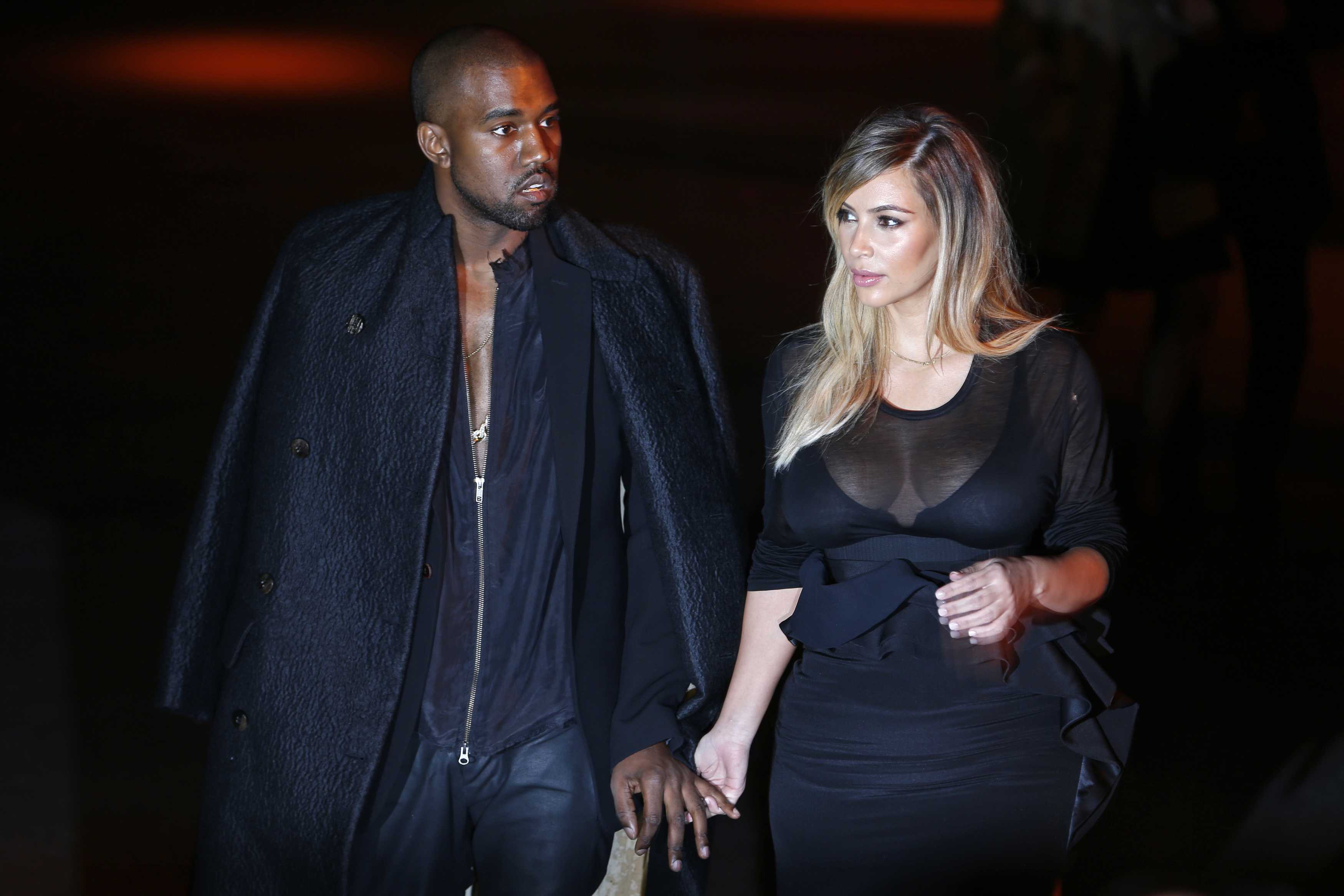 Kanye West Along With Kim Kardashian