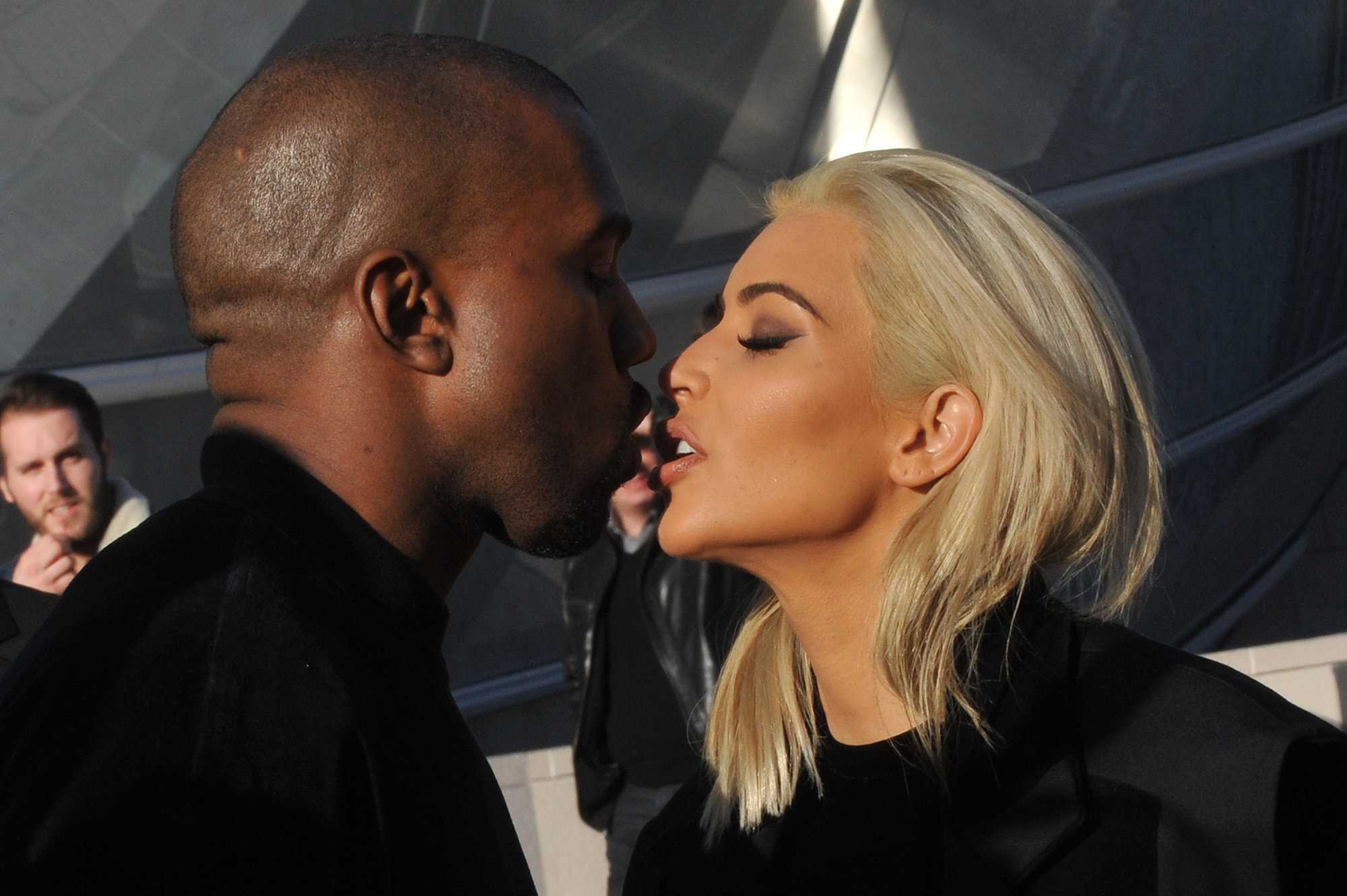 Kanye West and Kim Kardashian Publicly Kissed Together