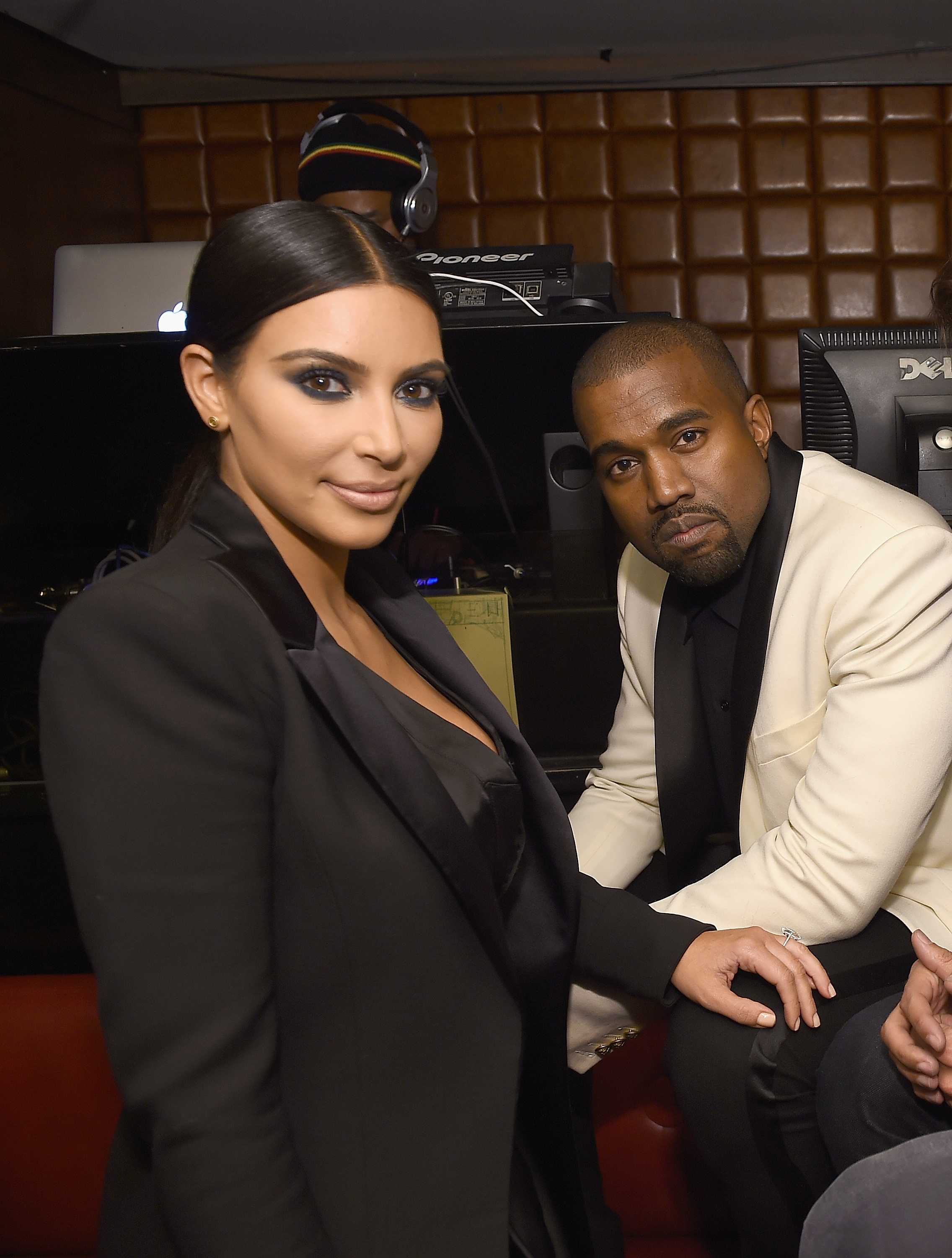 Kanye West Along With Kim Kardashian