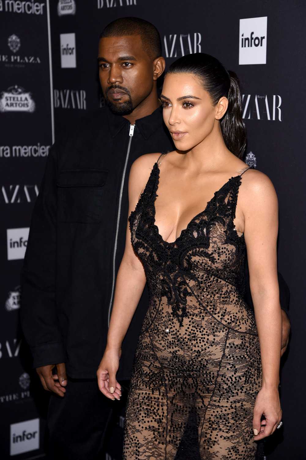 Kanye West Smiling At Kim