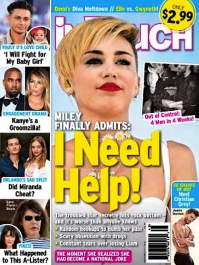 When Miley needed some serious help (inTouch Weekly, November 2013)