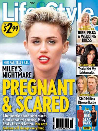 That time Miley was having serious health issues that may lead to a heart attack (inTouch Weekly, April 2014)
