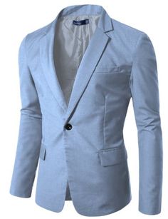 Doublju Mens Vivid One-button Blazer