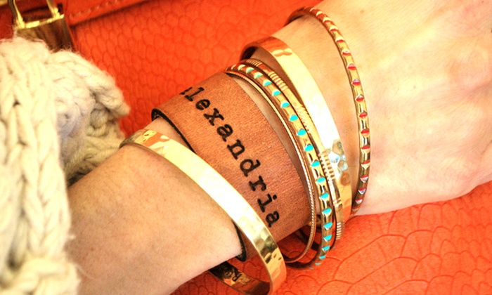 Personalized Leather Cuff Bracelets from LilyDeal