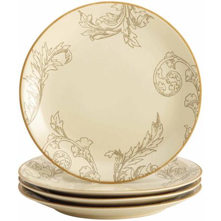 BonJour Dinnerware Orchard Harvest Stoneware 16-Piece Set, Print