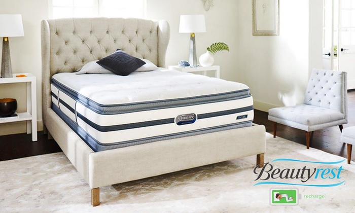 Hot Buy: Simmons Beautyrest Recharge Plush Pillowtop Mattress Set. Free White Glove Delivery. 10-Yr Limited Warranty.