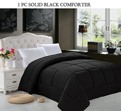 Elegant Comfort Down Alternative Silky-Soft Double-Fill Comforter Duvet Insert, Full/Queen, White