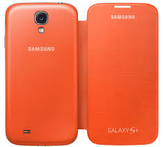 Samsung Galaxy S4 Flip Cover Folio Case (Orange