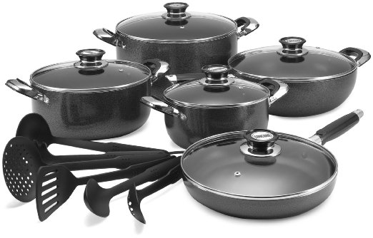16-Piece Aluminum Nonstick Cookware Set