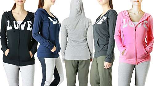 Women's Fleece Striped Hoodie Bundle (5-Pack)