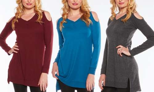 Women's Cold Shoulder Tunic Dress