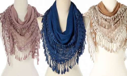 Women's Vintage Lace Scarf