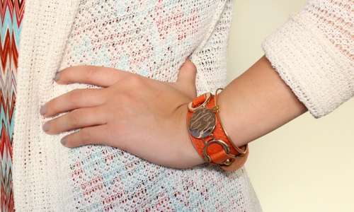 Monogrammed Leather Cuffs from Allyanna Gifts (Up to 62% Off)