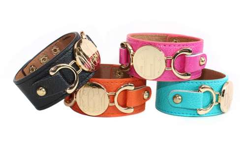 Monogrammed Leather Cuffs from Allyanna Gifts (Up to 62% Off)