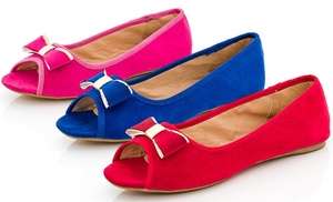 Rasolli Women's Ballet Flats with Bow