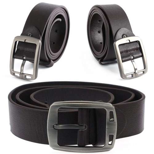 Buy One Get One: Men's Black & Brown Genuine Leather Belts