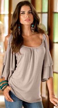 Women's Embroidered Open-Shoulder Wrap-Front Romper