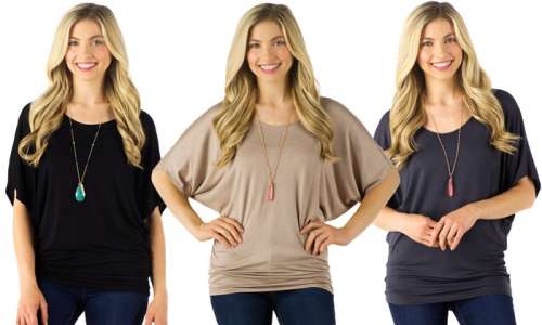 Women's Jersey Short-Sleeve Dolman Top