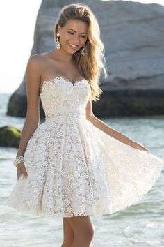 Women's White Lace Dresses. Multiple Styles Available.