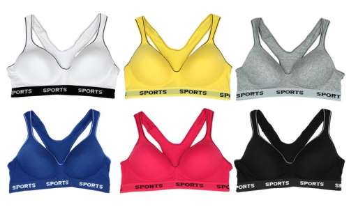 Women's Sports Bras in Regular & Plus Sizes (6-Pack)