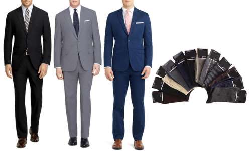 Braveman Men's Suits with Free Tie & Dress Socks