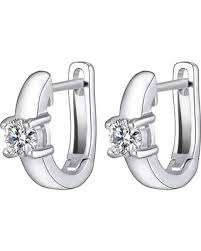 3.00 CTTW Hoop Earrings with Swarovski Elements Crystals