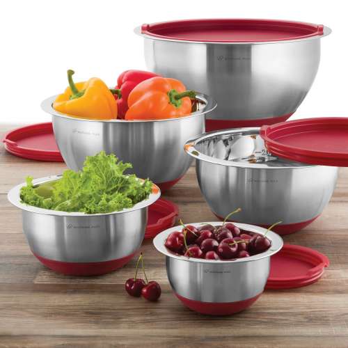 Stainless Steel Bowls Set (10-Piece)