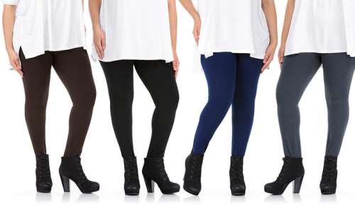 Plus Size Zipper Fleece Leggings (One Size) | Groupon Exclusive