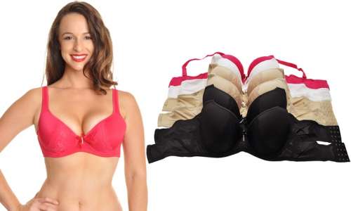Angelina Plus-Size Cushioned Convertible Strap Bras (6-Pack)