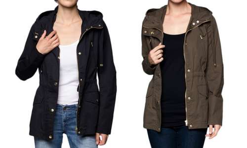 Women's Spring Hooded Utility Jacket
