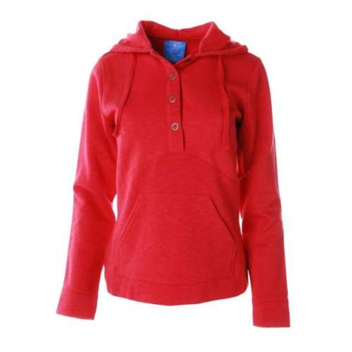 Charles River Apparel 4565 Womens Red Slub Sweatshirt Hoodie Top XL BHFO