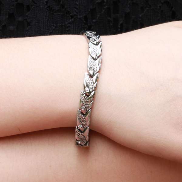 Women Ladies Titanium Stainless Steel Magnetic Germanium Bracelet Bangle Gift Best Deals & Coupons in America