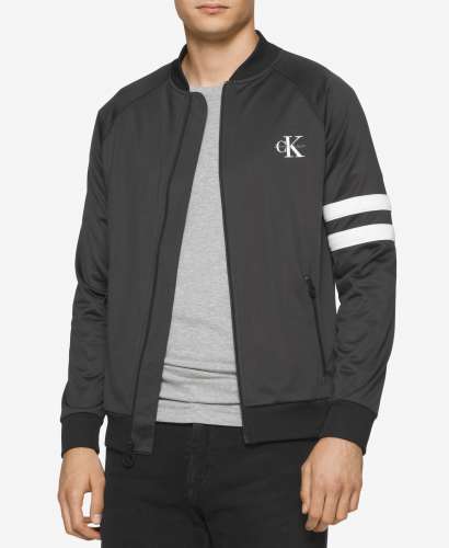 Calvin Klein Jeans Retro Graphic-Print Logo Track Jacket White Mens Size Small  Best Clothing Deals