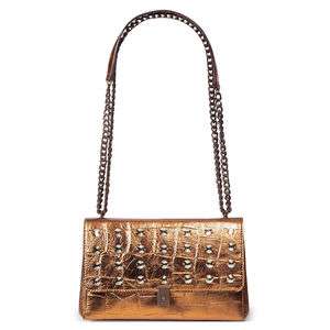 Eric Javits Luxury Fashion Designer Women's Handbag - Regine - Bronze Best Deal in US