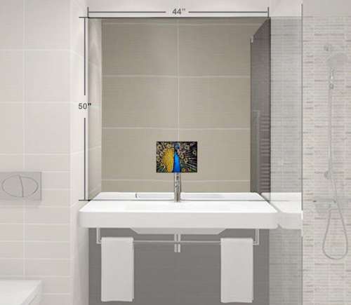 New Bathroom MIRROR W/ Waterproof Ultra Thin15.6” LED HD..