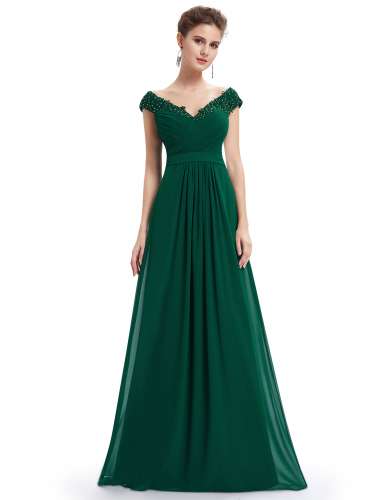 Womens Long Bridesmaid Dress Cap Sleeve Evening Formal Dresses 08633 Ever Pretty Black Friday Deals