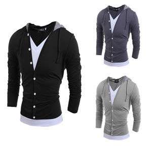 Mens Long Sleeve Hooded Clothes Casual T-Shirt Tops Tee Shirts Blouse Hoodies  Online Black Friday Deals.